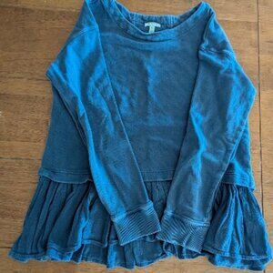 Susina Denim Blue Layered Sweater